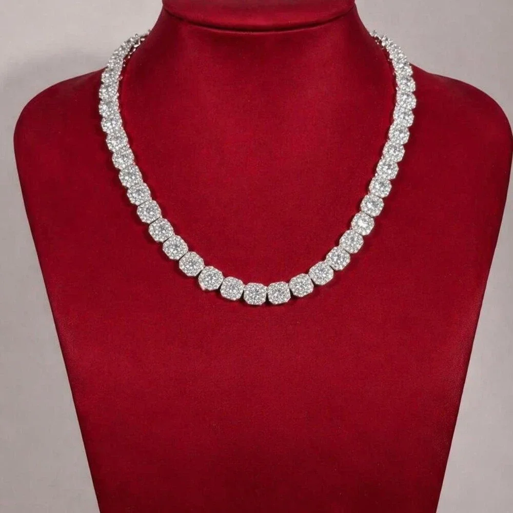Clustered Tennis Chain For Men 20inch
